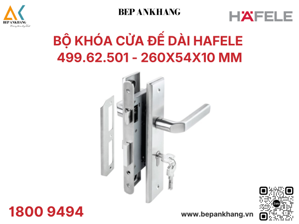 Bộ khóa cửa đế dài HAFELE 499.62.501
